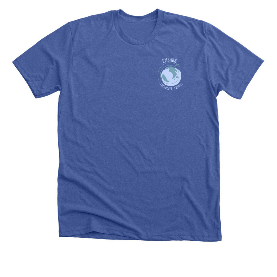 Embark Inclusive Travel, a Solid True Royal Premium Unisex Tee