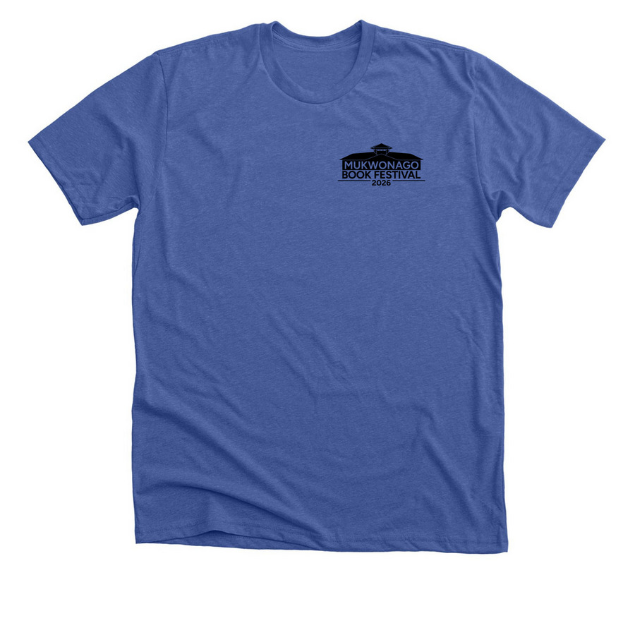 Mukwonago Book Festival 2026, a Solid True Royal Premium Unisex Tee