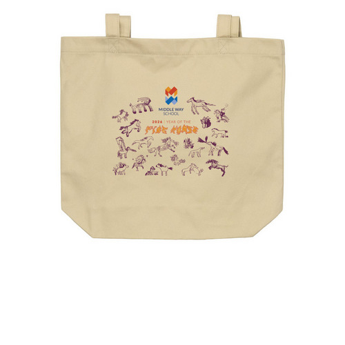 Year of the Fire Horse Tote Bag, a Oyster Organic Cotton Tote Bag