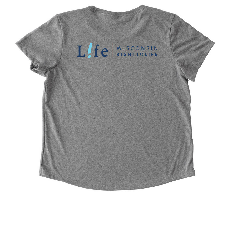 Love Them Both Shirts & Sweatshirts, a Aluminum Grey Allmade Eco Triblend Women?s Scoop Neck Tee (back-view)