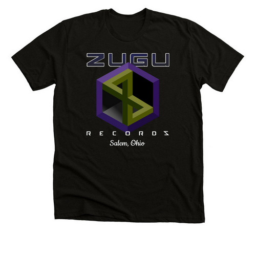 ZUGU RECORDS, a Black Heather Premium Unisex Tee
