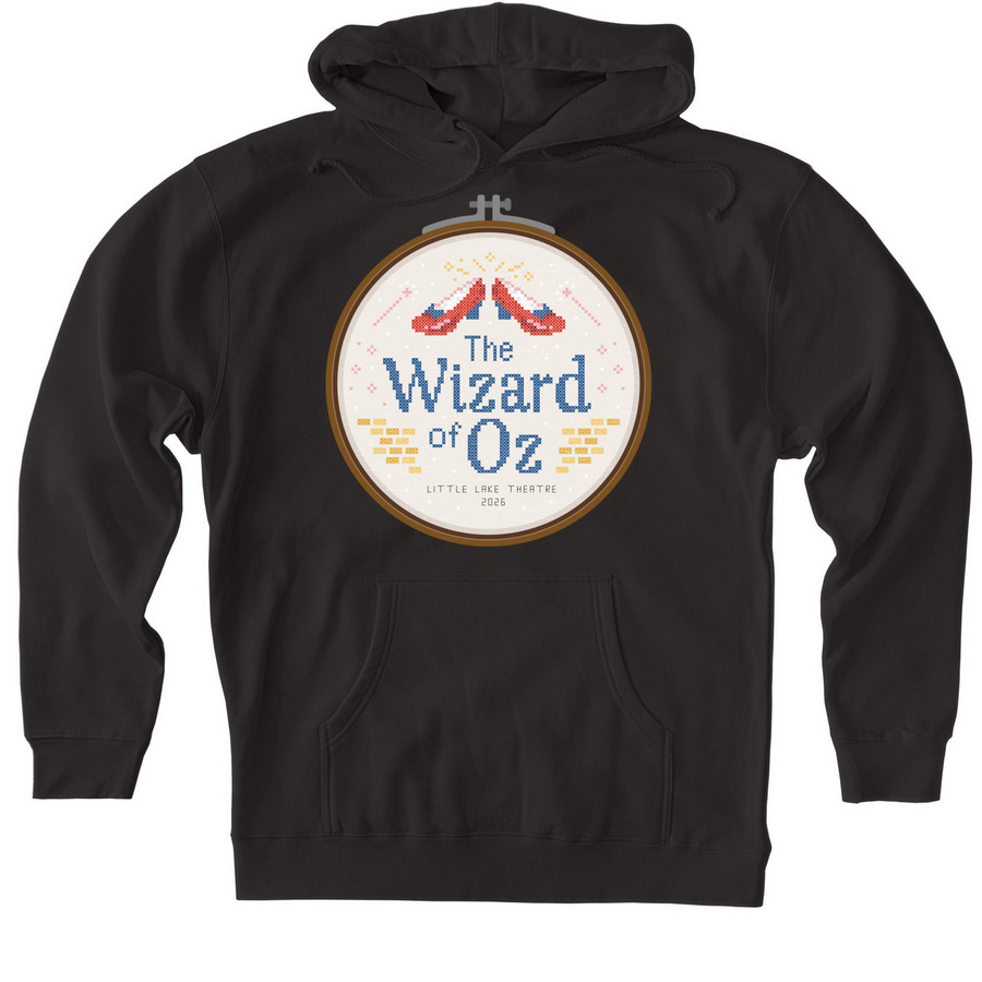 Oz at the Lake Collection, a Black Heavyweight Pullover Hoodie