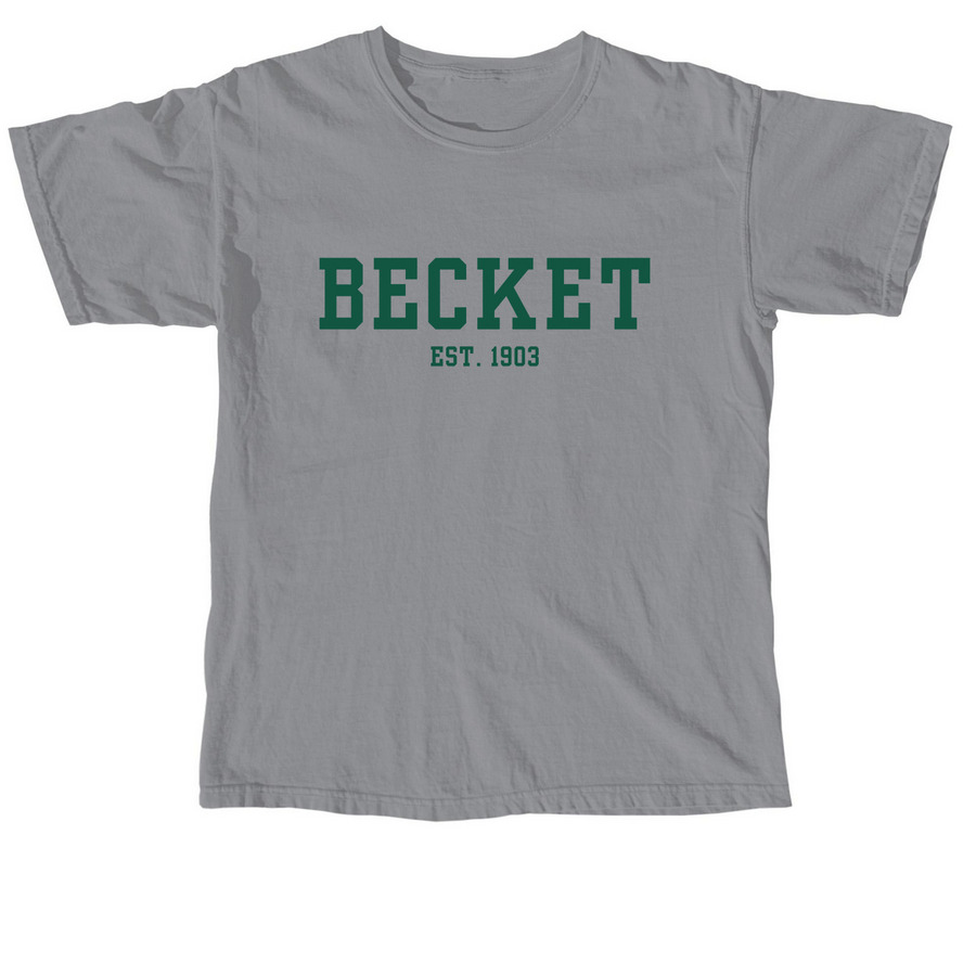 Camp Becket (Green Print), a Granite Comfort Colors Unisex Tee