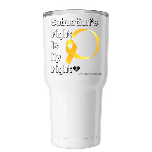 Sebastian's Fight is My Fight Mug, a White Insulated Tumbler