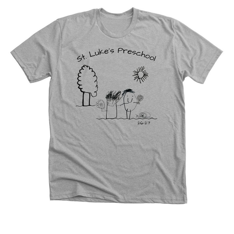 St. Luke's Preschool Apparel&nbsp;, a Athletic Heather Premium Unisex Tee