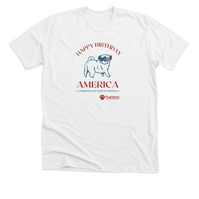 Happy Birthday America, a Solid White Blend Premium Unisex Tee