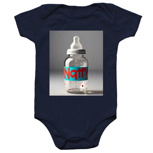 NATTY INFANT ONESIE, a Navy Infant Onesie