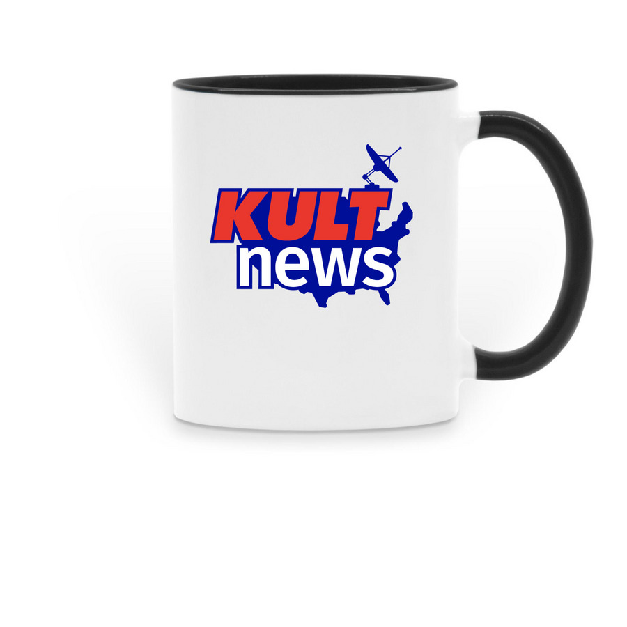 KULT News mug, a Black Two-Tone Ceramic Mug
