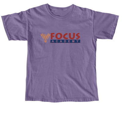 Focus Academy, a Grape Comfort Colors Unisex Tee