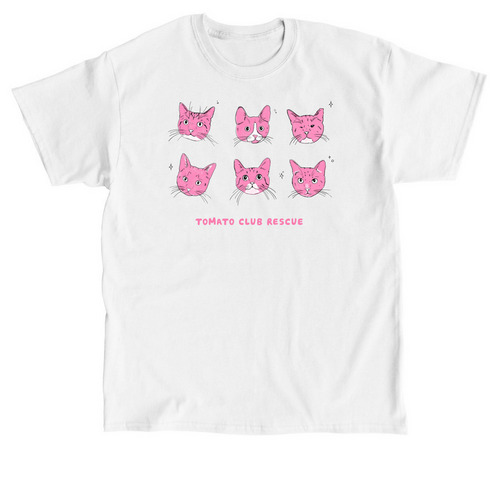 Tomato Cats Tee&nbsp;, a White Classic Unisex Tee