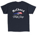 Short Sleeve Volunteer Shirt - White text, a Navy Classic Unisex Tee (back-view)