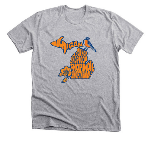 MI Book Hop, a Athletic Heather Premium Unisex Tee