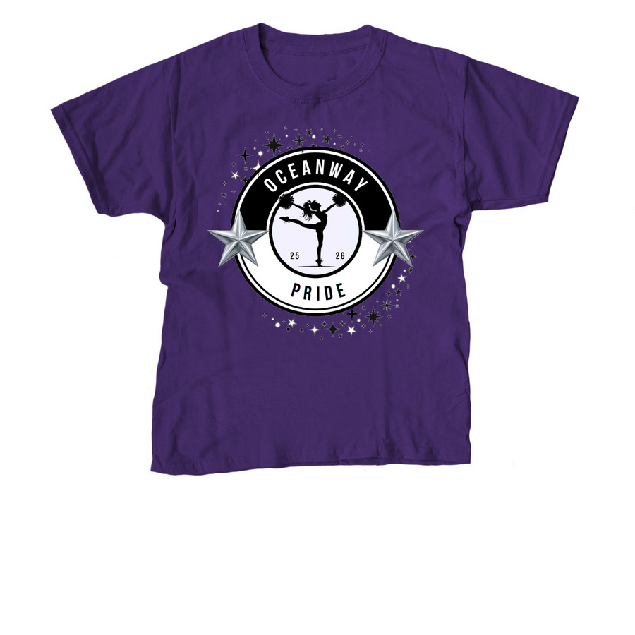 OC Pride Cheerleaders, a Purple Youth Unisex Tee