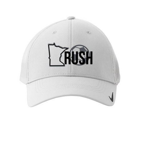 MN Rush Hats, a White Printed Nike Dri-FIT Legacy Performance Cap