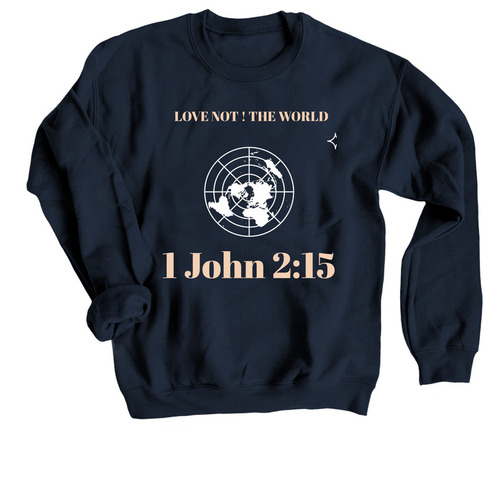 Love Not The WORLD&nbsp;, a Navy Crewneck Sweatshirt