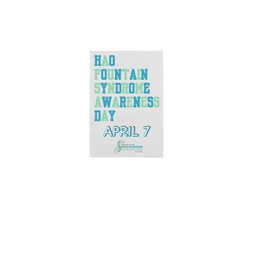 Hao-Fountain Awareness Day Garden Flag, a White 12" x 18" Yard Flag