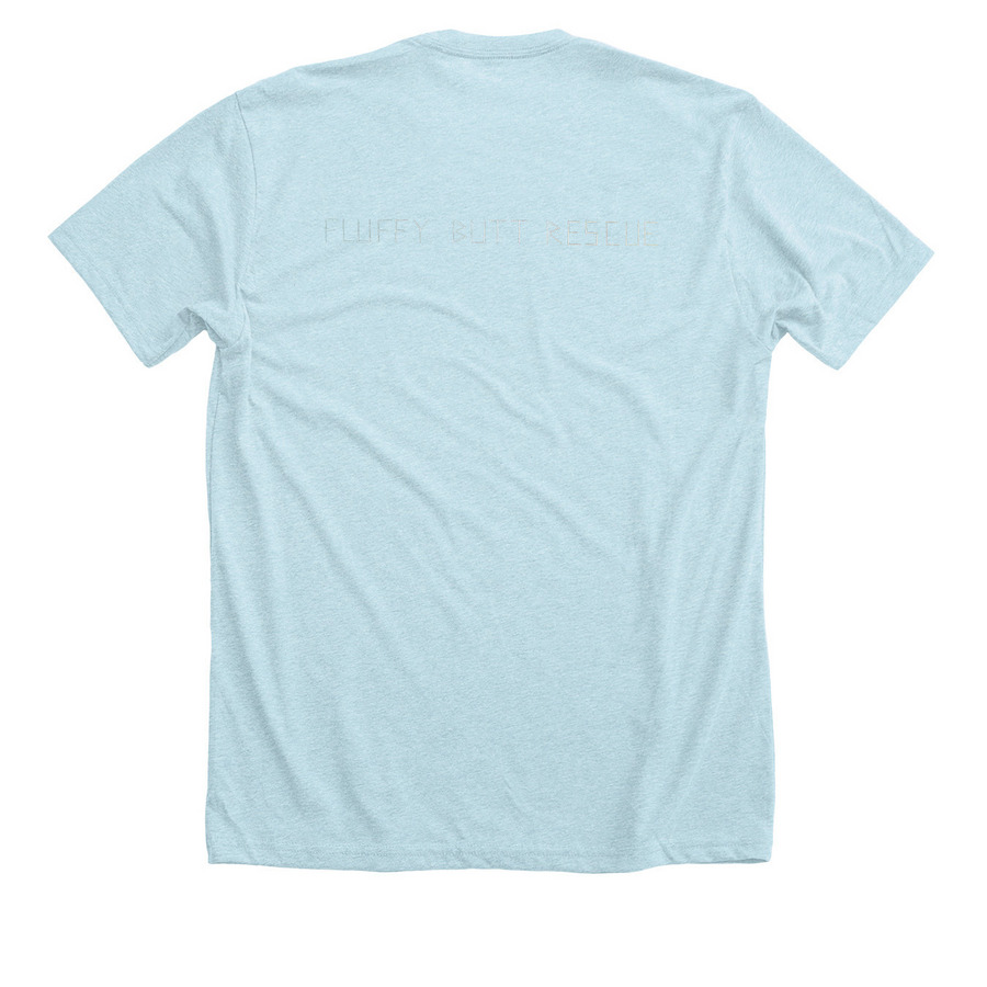 FBR Duck Love&nbsp;, a Heather Ice Blue Premium Unisex Tee (back-view)
