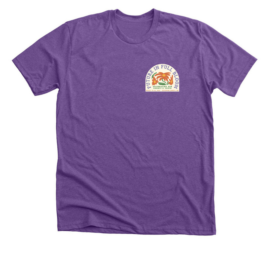 2026 Jefferson County Fair Shirts, a Heather Team Purple Premium Unisex Tee