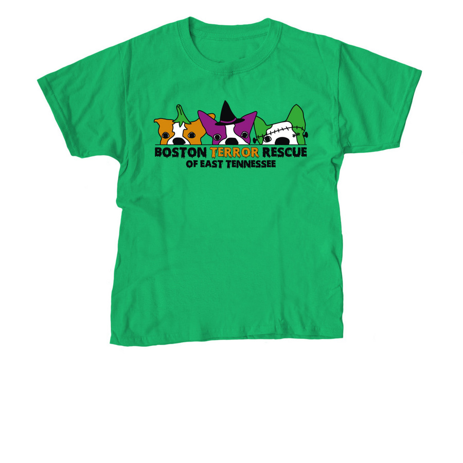 Spooky Peek-A-Boo Apparel, a Irish Green Youth Unisex Tee