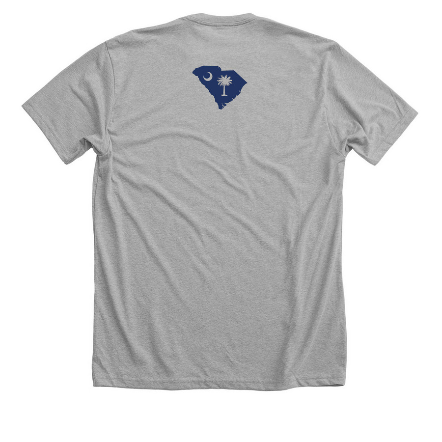 Vincent Coe for South Carolina, a Athletic Heather Premium Unisex Tee (back-view)