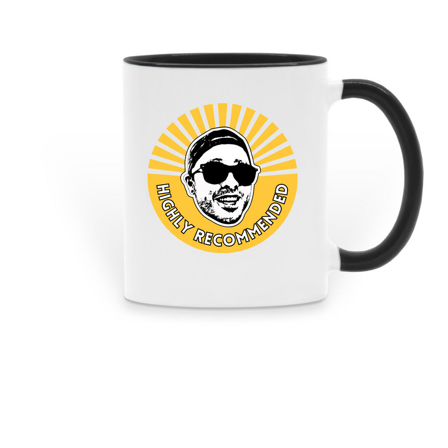 Sunburst Mug, a Black Two-Tone Ceramic Mug