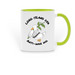 Anti-War Duck Mug, a Green Two-Tone Ceramic Mug
