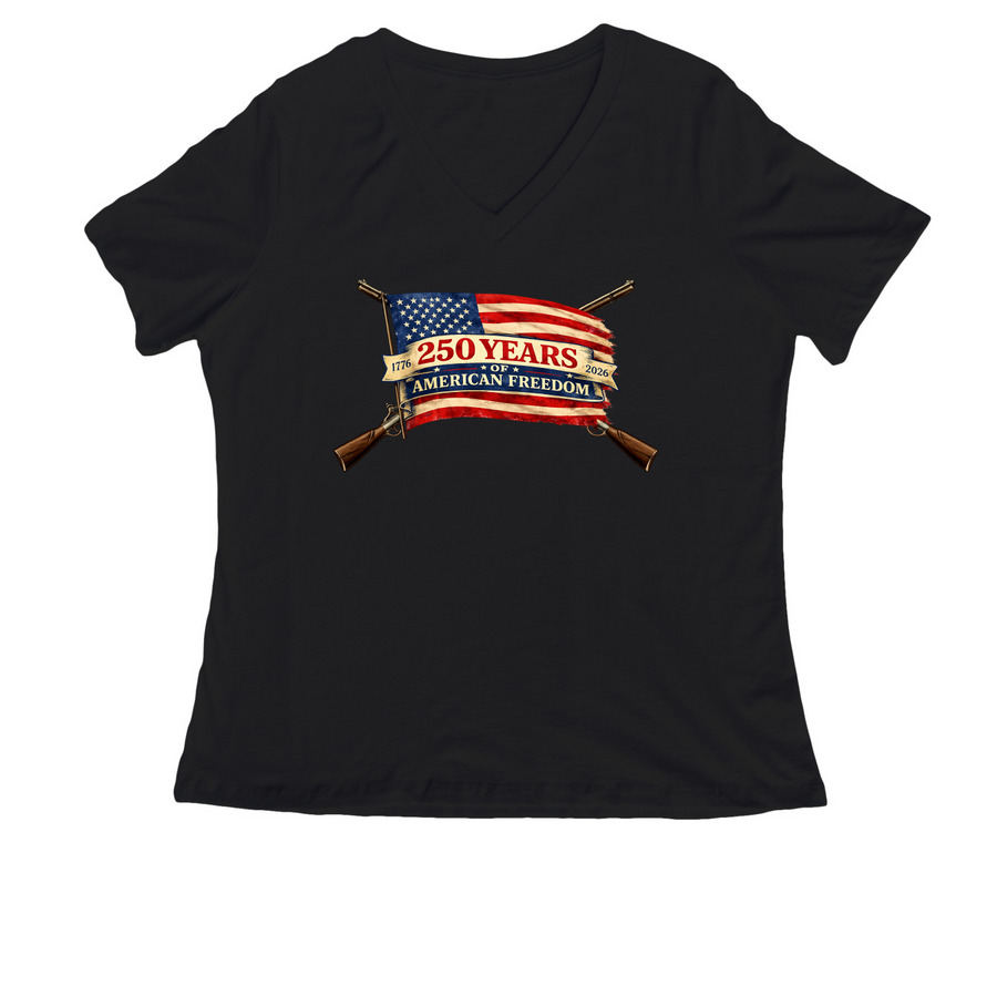 1776 ? When Freedom Was Declared, a Black Women's Relaxed V-Neck Tee