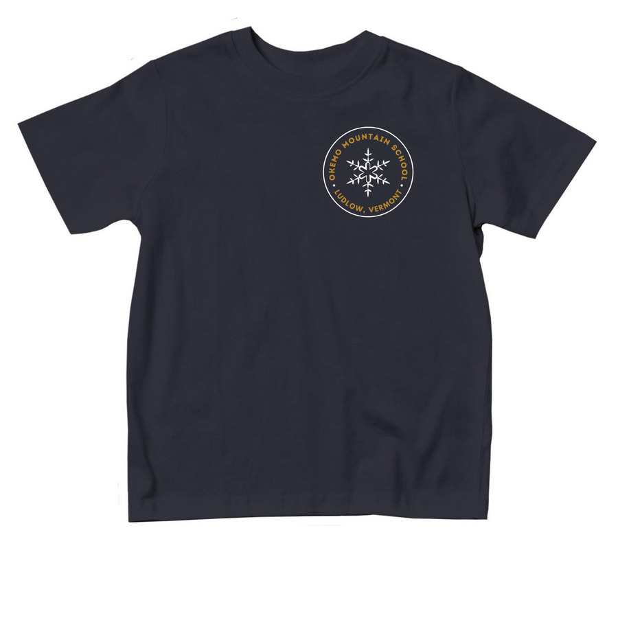 OMS Snowflake: Toddler Tee, a Navy Toddler Tee
