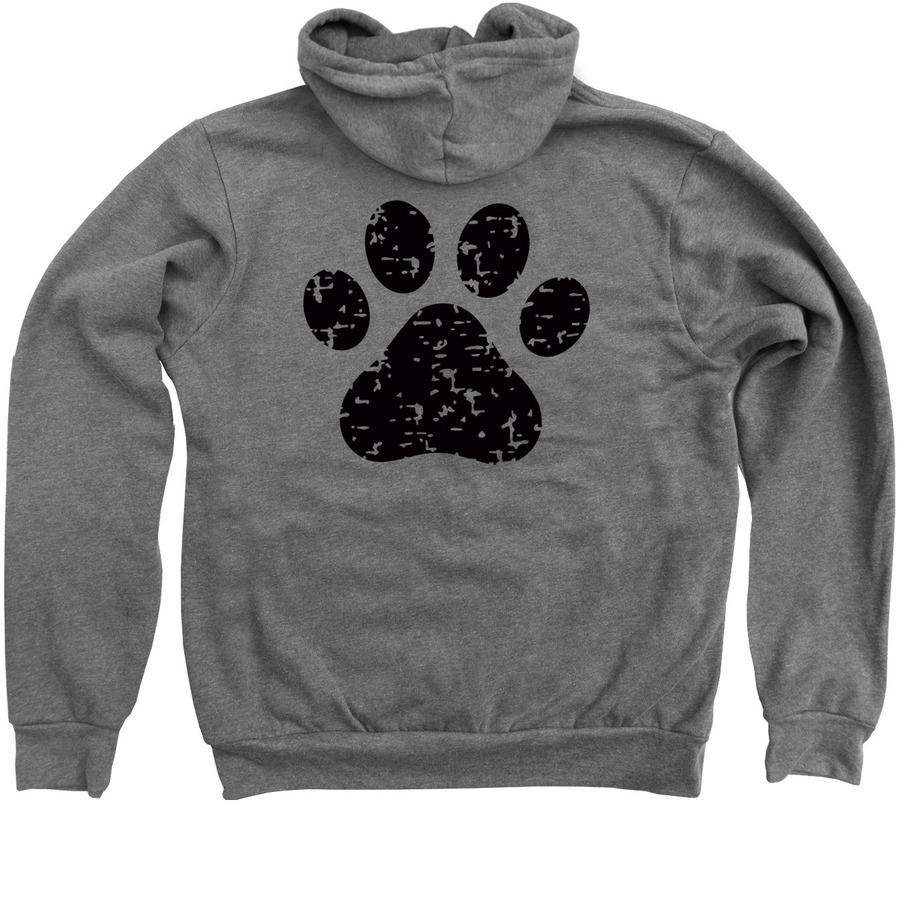 Zipping up the holiday season&nbsp;, a Deep Heather Zip Up Hoodie (back-view)