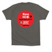 Red Circle (design on back only), a Asphalt Premium Cotton Tee (back-view)