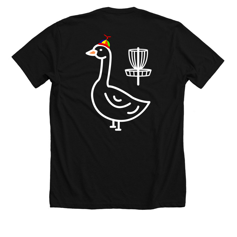 Original Silly Goose, a Solid Black Blend Premium Unisex Tee (back-view)