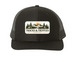 Tracks & Truffles Co. ? Trailborn Apparel, a Black Printed Snapback Trucker Cap