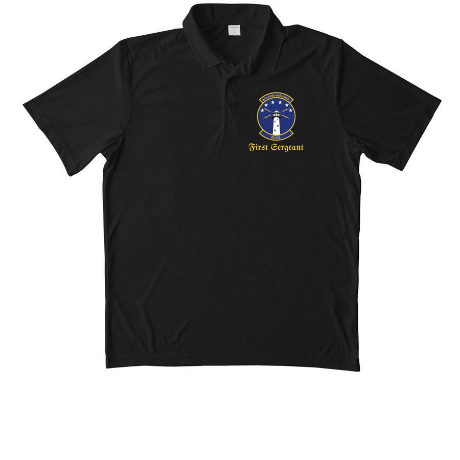 First Sergeant Polo&nbsp;, a Black Unisex Performance Polo