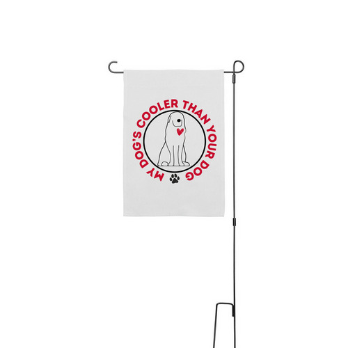 Yard Flag /Red&nbsp;, a White 12" x 18" Yard Flag with Stake