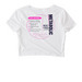Cropped top fitted&nbsp;, a White Women's Fitted Cropped Tee (back-view)