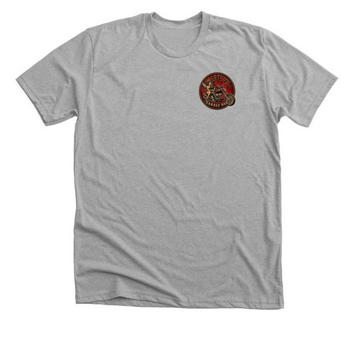Devil Angel Motorcycle, a Athletic Heather Premium Unisex Tee