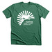 Classic Logo In White, a Heather Grass Green Premium Unisex Tee