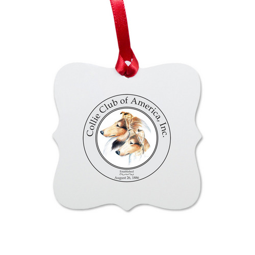 CCA Ornament, a White Aluminum Square Ornament