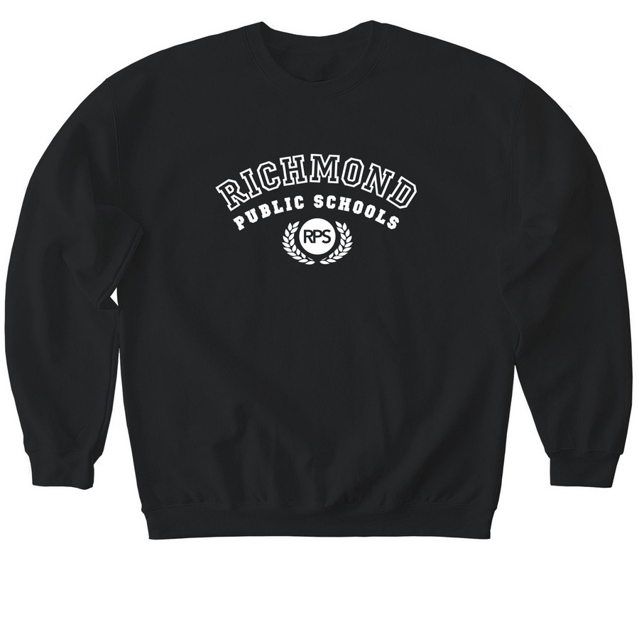 RPS&nbsp;Collegiate Crew Neck (White), a Black Softstyle Crewneck Sweatshirt