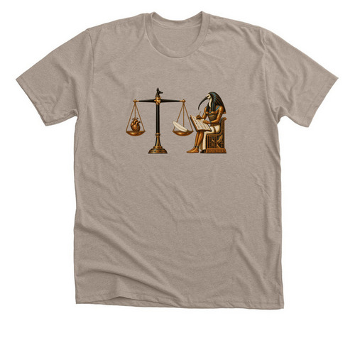 Weighing of the Heart, a Heather Stone Premium Unisex Tee
