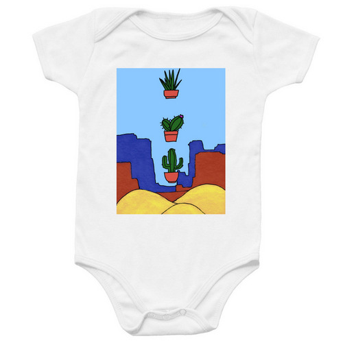 Succulent Babe, a White Infant Onesie