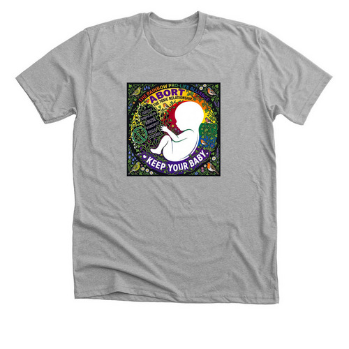 Abort Toxicity Keep Baby, a Athletic Heather Premium Unisex Tee
