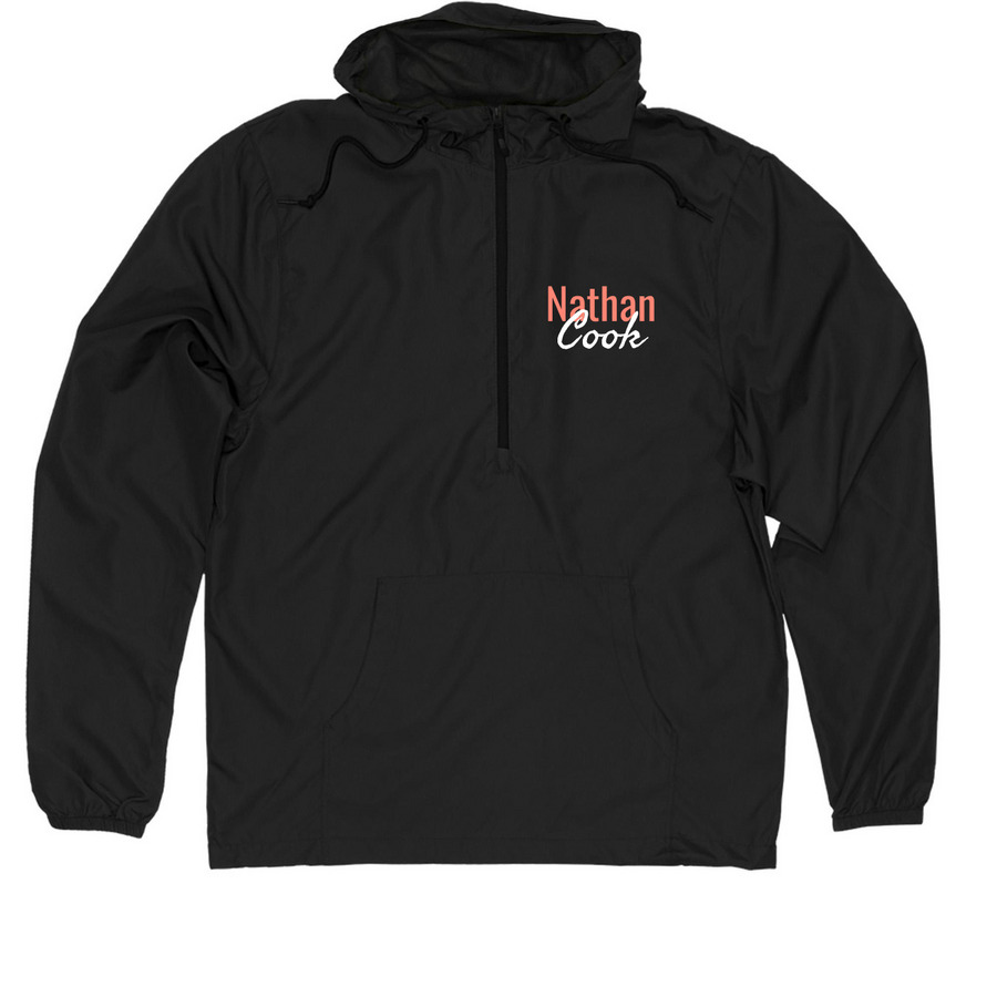 Swag, a Black Quarter-Zip Windbreaker