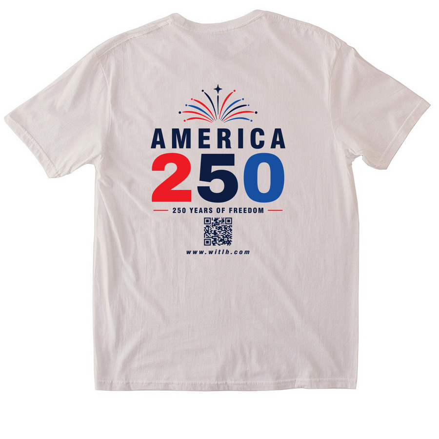 WIT AMERICA 250, a Ice Grey Softstyle Cotton Tee (back-view)