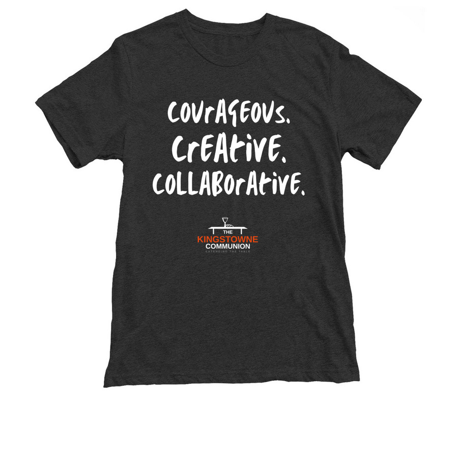 Kingstowne Communion Shirts 2024, a Vintage Black Triblend Unisex Tee