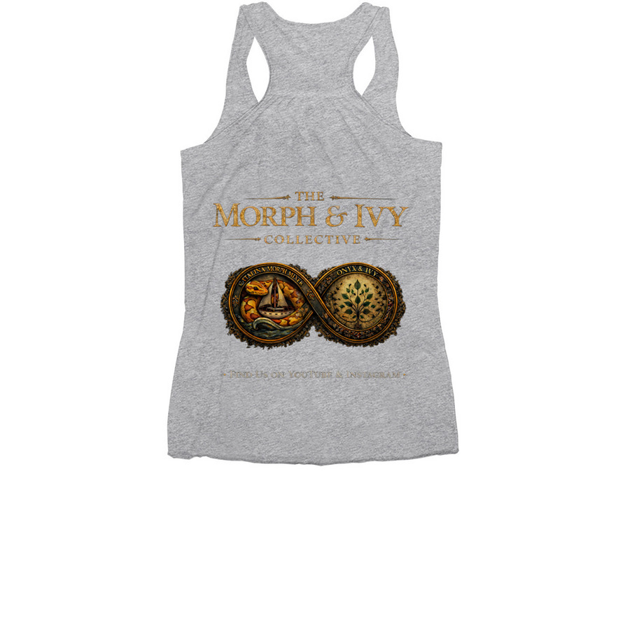 The Morph & Ivy Collective, a Athletic Heather Women's Racerback (back-view)