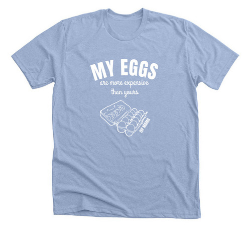 IVF MAMA, a Heather Baby Blue Premium Unisex Tee