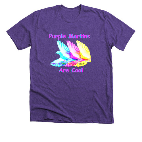 Purple Martins are Cool, a Heather Team Purple Premium Unisex Tee