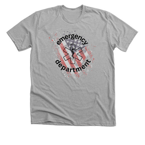 ED US Flag, a Athletic Heather Premium Unisex Tee