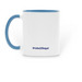 Pride@Segal 2026 Mug, a Light Blue Two-Tone Ceramic Mug (back-view)